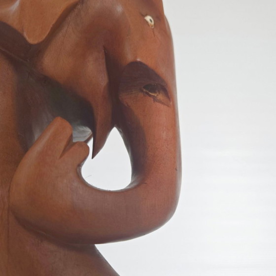 Image 1 of MAGNIFIQUE LAMPE ELEPHANT VINTAGE ART DECO 1940 1950 EN BOIS MASSIF 40S 50S