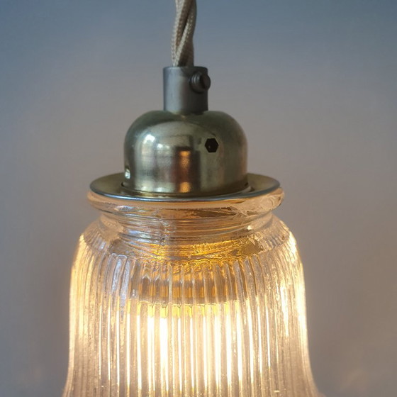 Set of 2 Holophane pendant lamps, Art Deco – Metal (photo 12 of 23)