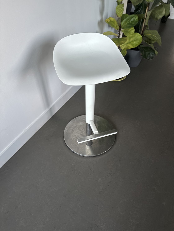 Image 1 of Pair Of Ikea Bar Stools Metal And Plastic