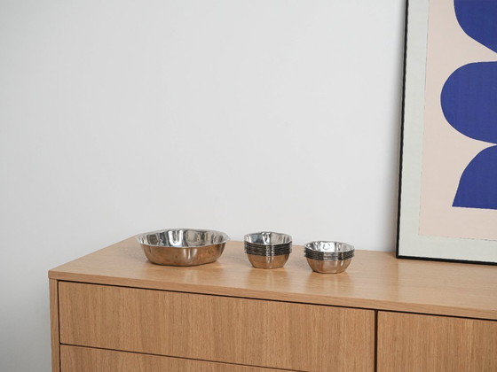 Image 1 of Set di ciotole in acciaio inox, design italiano, anni '80, prodotto in Italia.