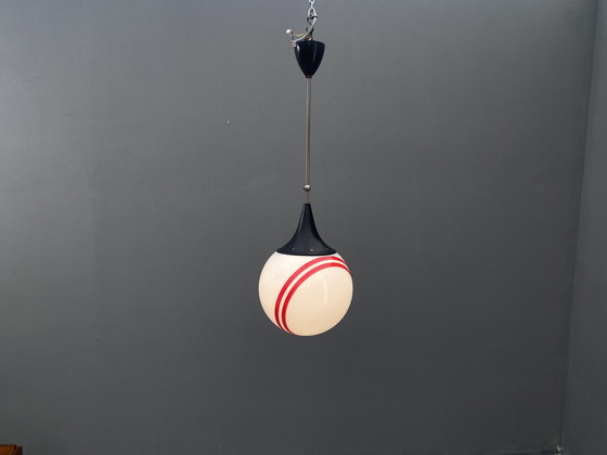 Image 1 of Hanging Pendant Lamp with Round Glass Shade