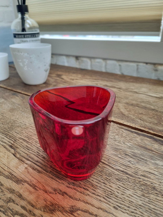 Image 1 of Iittala Tris Porte-bougies à cire votive rouge