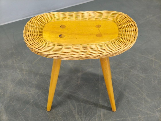 Image 1 of Pair of Rattan Side Tables by Jan Kalous for ULUV, 1970s