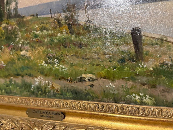 Image 1 of Mario Carl-Rosa (1853-1913) - 19th century oil painting