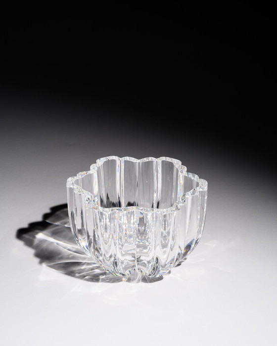 Image 1 of Kosta Boda Anna Ehrner “Olivia” kristallen schaal model 58028 Zweden jaren 70 gesigneerd H11cm