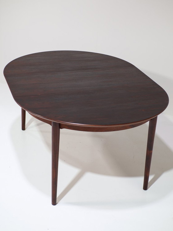 Image 1 of Tavolo da pranzo rotondo estensibile in palissandro danese vintage