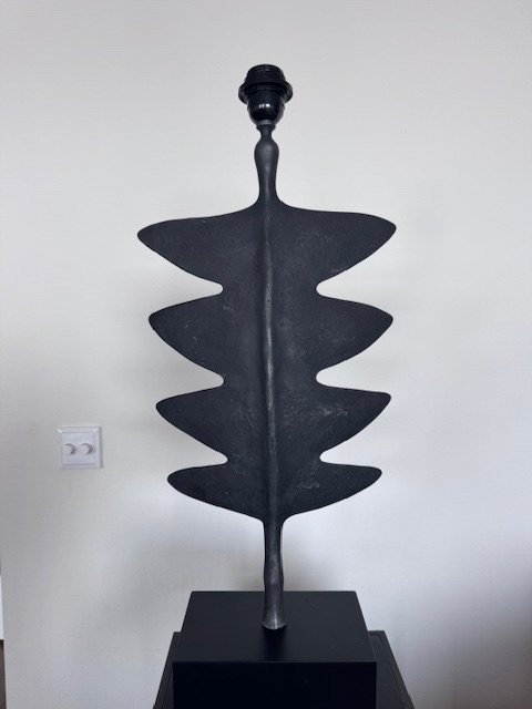 Image 1 of Tovaglia Porta Romana Giacometti Leaf nero opaco