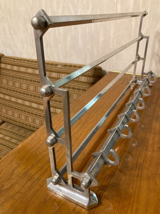 Image 1 of Appendiabiti e specchio in stile Art Déco /// designer: Janos Diosy