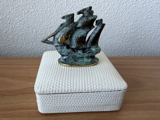 Image 1 of Objet unique de Walter Bosse. Navire des années 1950.