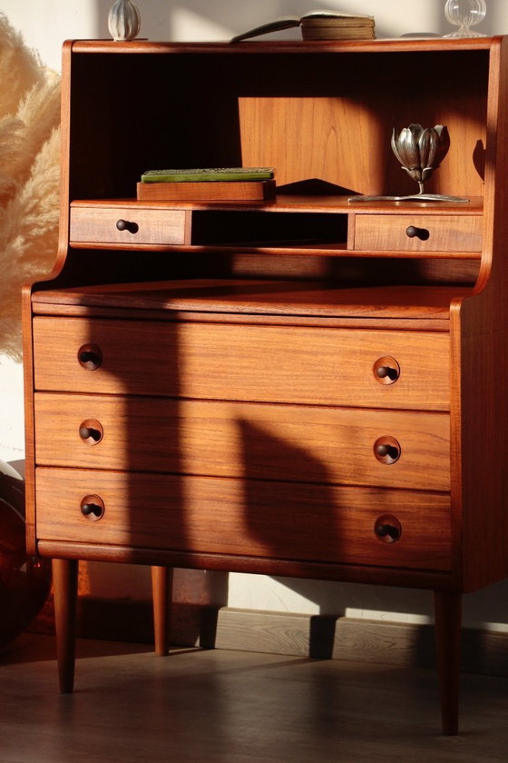 Image 1 of Vintage Scandinavische teakhouten secretaire - MSE Mobler (1960)