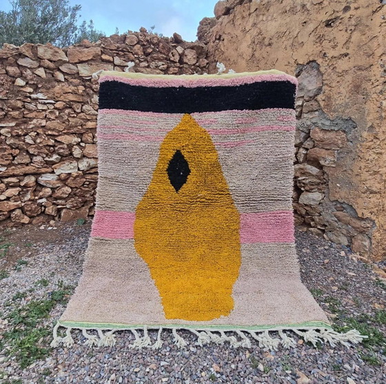 Tappeto berbero in pura lana, fatto a mano, 250x150 cm, prodotto in Marocco. – Tappeti, Wool (photo 2 of 10)