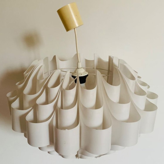 Vintage Scandinavische Space Age Hanglamp, Hanglampen, Kunststof, Wit (foto 2 van 13)