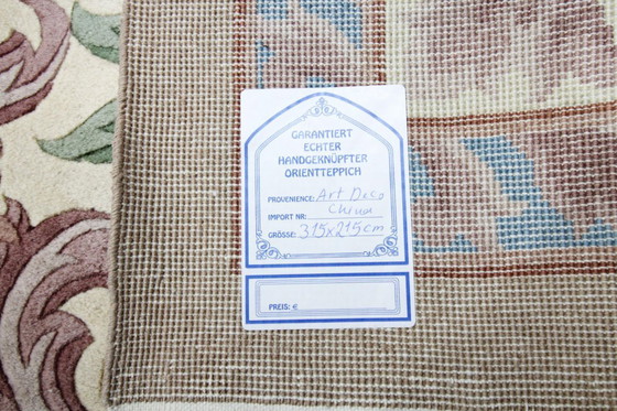 Image 1 of Tappeto moderno originale annodato a mano in stile cinese antico di Pechino, 315 x 212 cm, ottime condizioni.