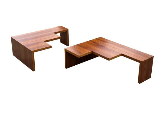 Image 1 of Tavolino da caffè vintage - Trapezio Leolux - Set di 2