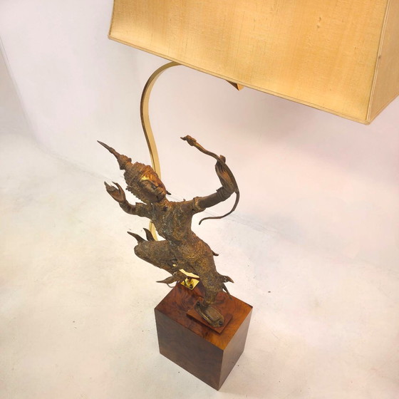 Image 1 of Lampada da tavolo bohémien di metà secolo Pragos con il dio Rama, anni '70