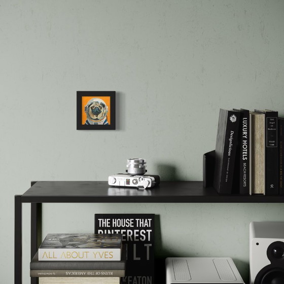 Image 1 of ¿Qué Houston? Mini pintura acrílica, 10x10 cm, Sandra Kolondam