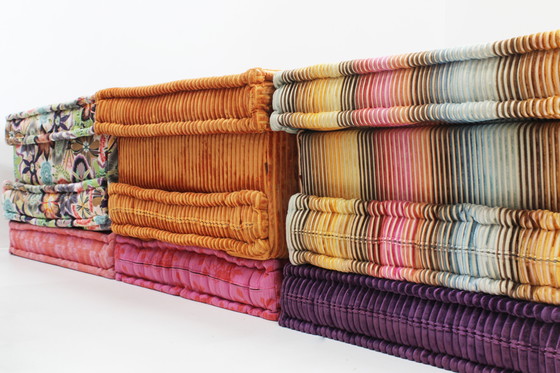 Image 1 of Roche Bobois Mah Jong Modular Sofa Missoni Stoff Hans Hopfer, Satz von 18