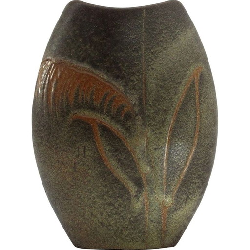 Vase aus Keramik und Muranoglas von Scheurisch, Italien 1980