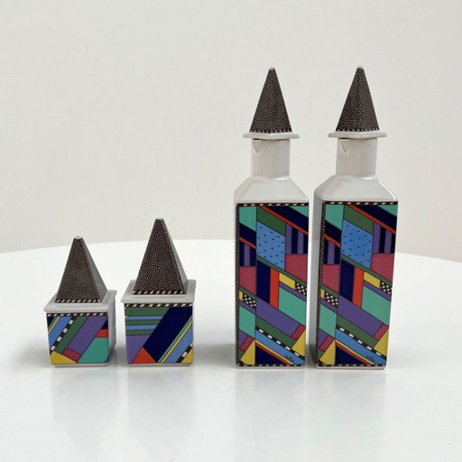 Öl-Essig-Pfeffer-Salz-Set Metropol von Barbara Brenner für Rosenthal, 1990er Jahre