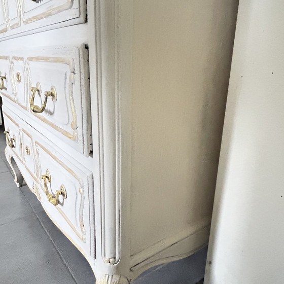 Image 1 of Country Dresser Color is Matt Off-white and Gold