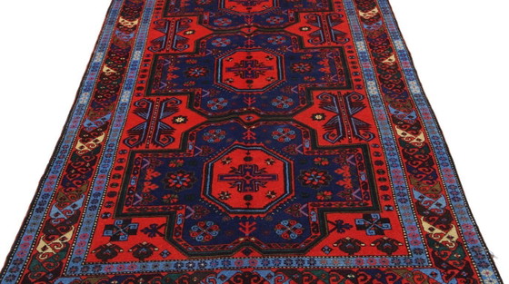 Image 1 of Origineel Kazachs-Russisch wollen tapijt, antiek, 230 x 135 cm
