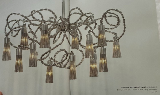 Image 1 of Lampadario Sultan o Swing di Brand and Van Egmond in nichel.
