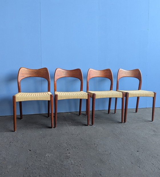 Image 1 of 4 sillas de mediados de siglo - Arne Hovmand Olsen para Mogens Kold