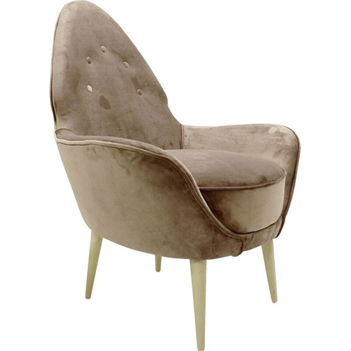 Poltrone vintage con schienale a punta italiane