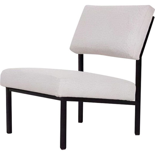 Poltrona vintage in metallo laccato nero modello 36DLA di Gijs van der Sluis, 1960