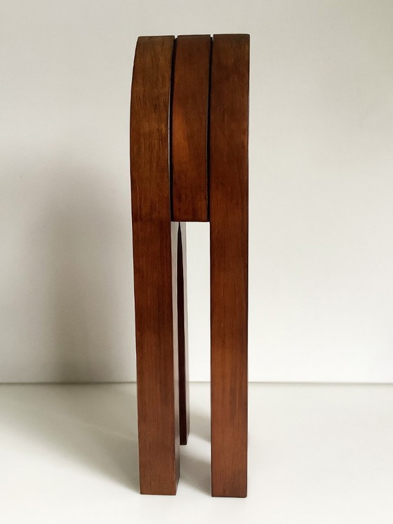 Image 1 of Henk Heres Karlsson Gothic wooden clock 1991