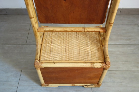 Staande spiegel van riet en bamboe, jaren 70/80 – Rattan, Wicker (photo 17 of 17)