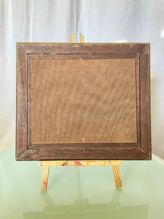 Image 1 of Studio della mano - Illustrazione originale - Cornice dorata d'epoca