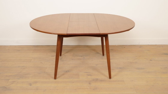 Image 1 of Vintage ronde eettafel | Uitschuifbaar | 1960s