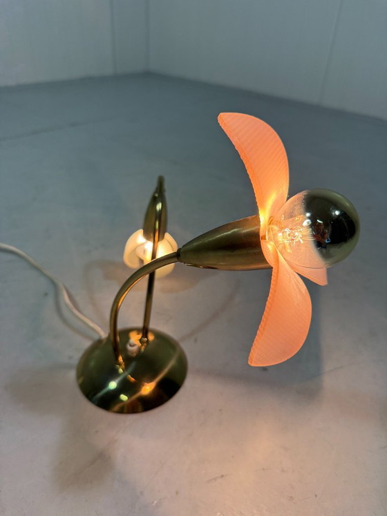 Lámpara de mesa GERU-Leuchten Flower, Alemania – Lámparas de mesa, Plastic, Brass (photo 8 of 18)
