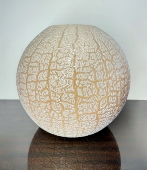 Gran jarrón Art Déco en forma de bola de pâte de verre