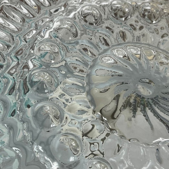 Applique Murale Ronde Plafonnier Verre Transparent Luminaire Ancien Vintage 1970 1980 – Appliques murales (photo 6 of 9)