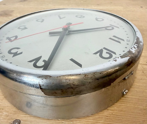 Vintage Wandklok van PAL, jaren 50 – Klokken, Glas, IJzer (photo 15 of 18)