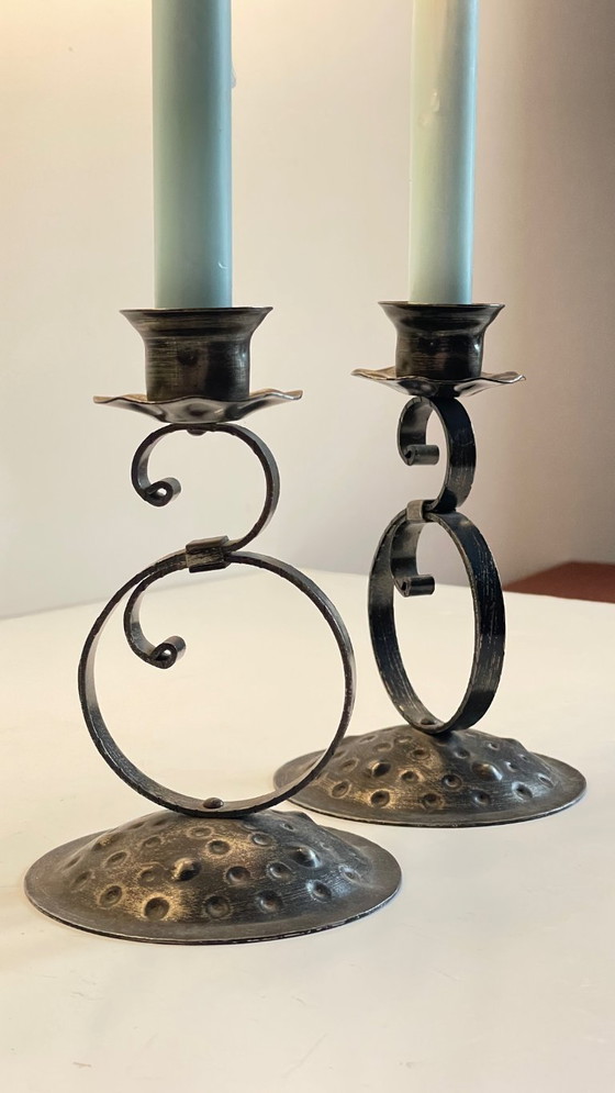 Image 1 of BOUGEOIRS Métal à Patine Noire VINTAGE