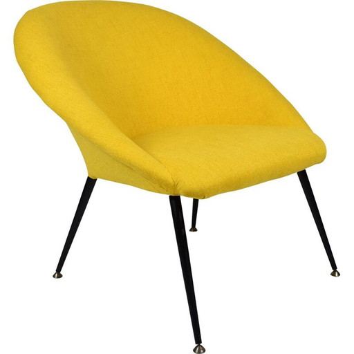 Poltrona gialla vintage Olympia anni '60 