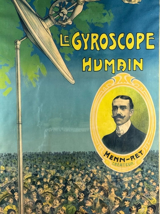 Image 1 of Candido Aragonez De Faria, Le Gyroscope Humain, Affiche originale, c. 1910