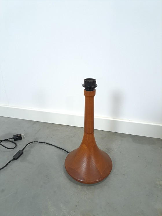Image 1 of Teak wood lamp base vintage