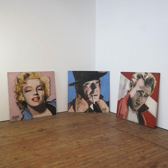 Image 1 of Pintura de Marilyn Monroe realizada por Georges Charles Vanrijk.