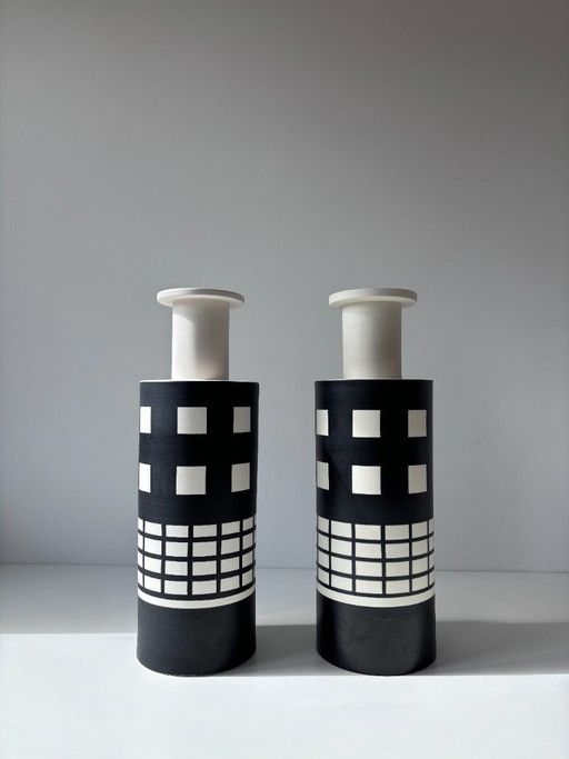 Vase “Rocchetto” – Ettore Sottsass pour Bitossi – Italie, circa 1980 (Hollywood Series)