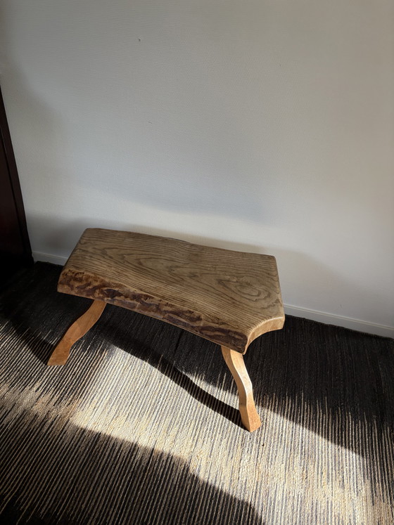 Image 1 of  Vintage massief houten bijzettafel l71cm