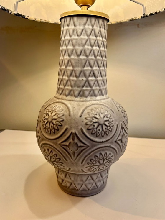 Image 1 of  2er Set brutalistische Keramik Vasenlampen, Bodo Mans für Bay Keramik, West Germany, 1960er