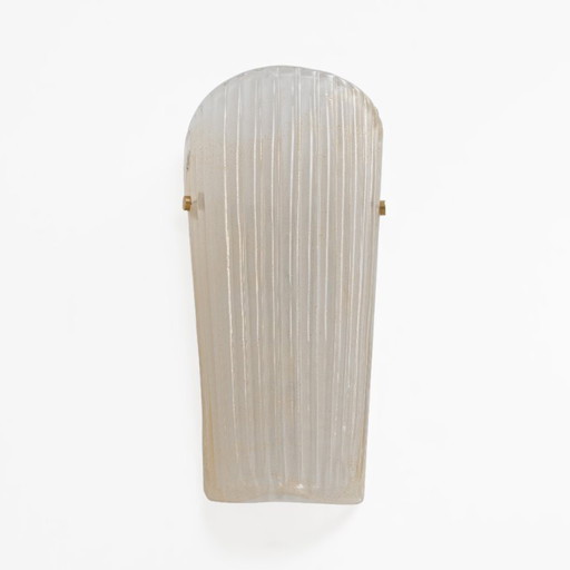 Pair of Murano Glass Sconces with Gold Dust Inclusions