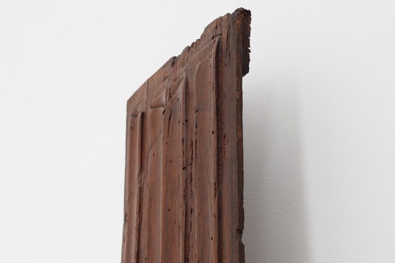 Image 1 of 16th Century oak carved Gothic Panel, Belgium