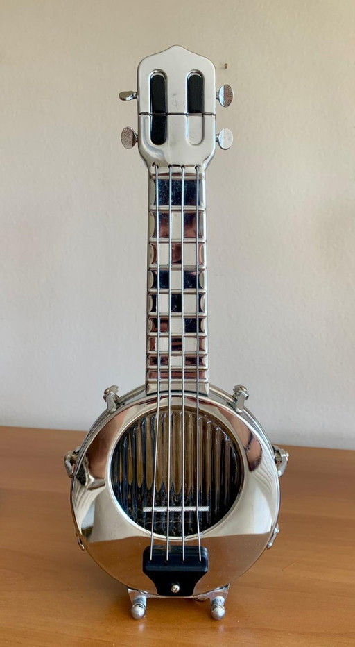 Rare 1950s Musical Banjo-Shaped Vintage Decanter