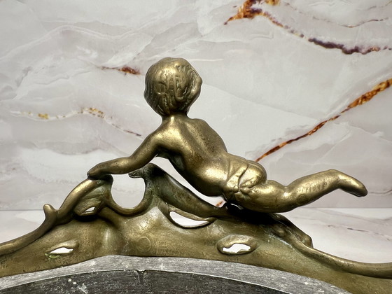 Image 1 of Antique French bronze flower pot