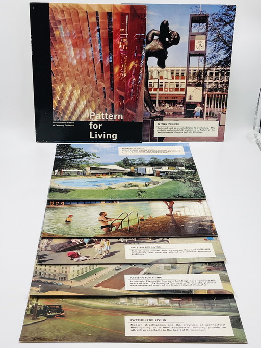 Set of 7 cardboard photos "Pattern for living"